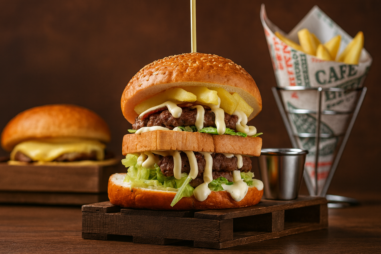 Burger mit Süßkartoffel