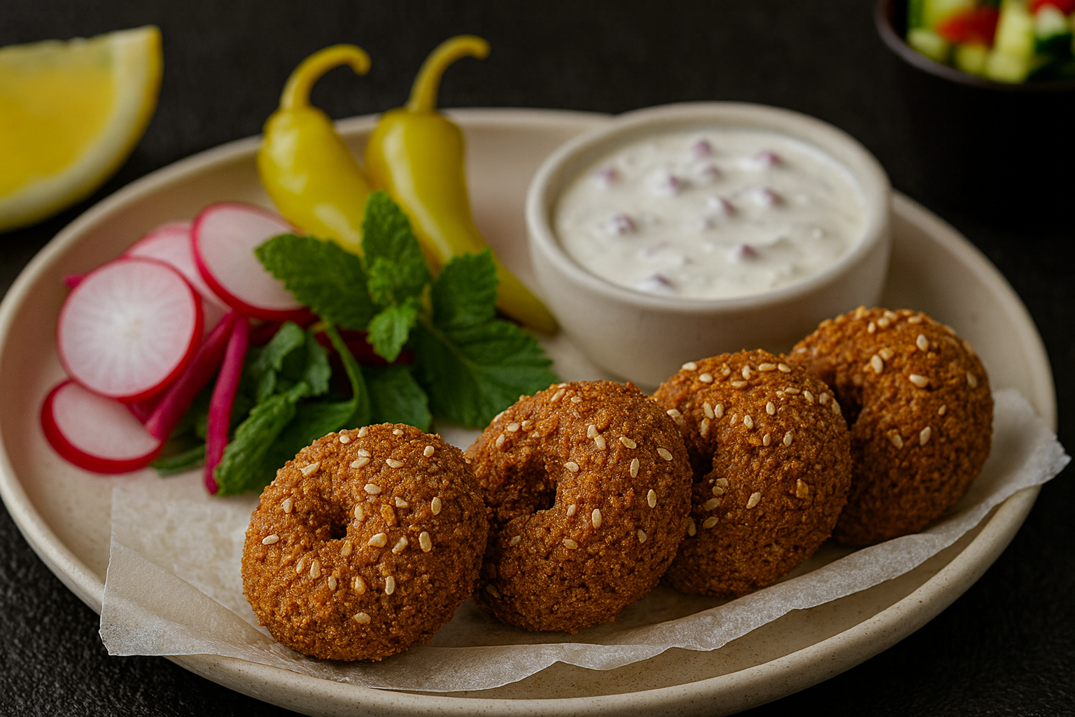Falafel mit Spinat